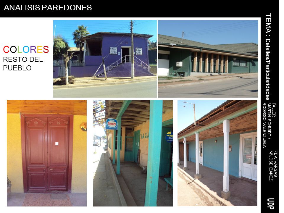 UDP COLORES ANALISIS PAREDONES TEMA : Detalles/Particularidades