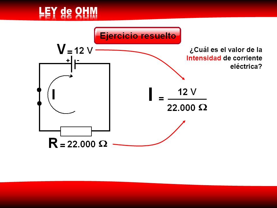 ¿Cuál es el valor de la Intensidad de corriente eléctrica