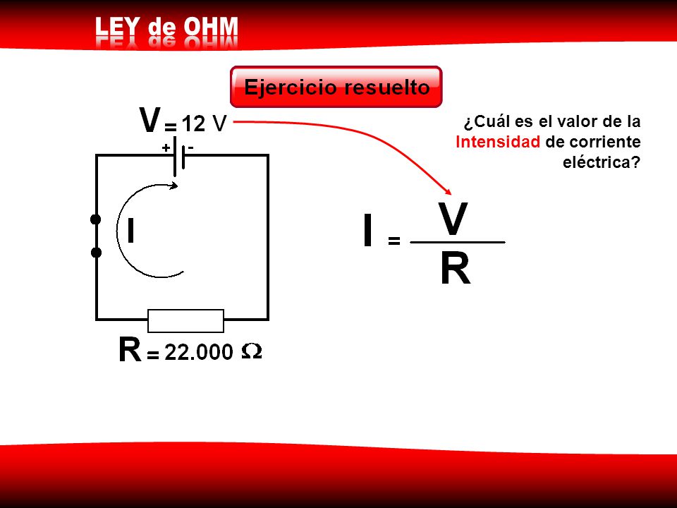 ¿Cuál es el valor de la Intensidad de corriente eléctrica