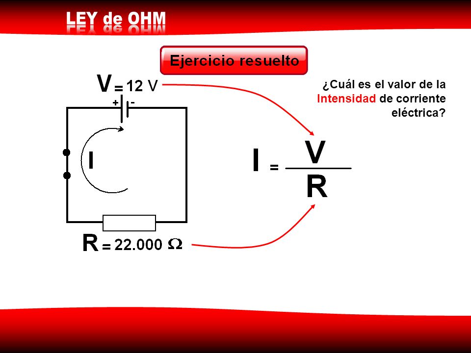 ¿Cuál es el valor de la Intensidad de corriente eléctrica