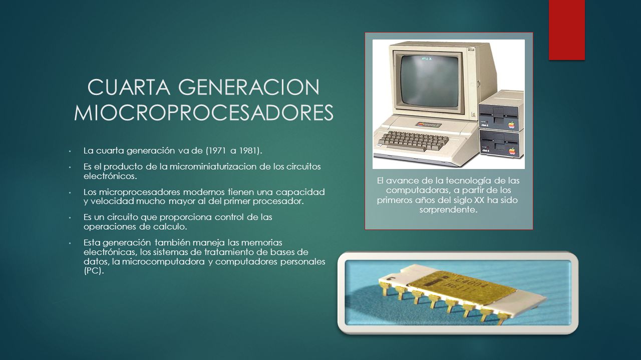 CUARTA GENERACION MIOCROPROCESADORES