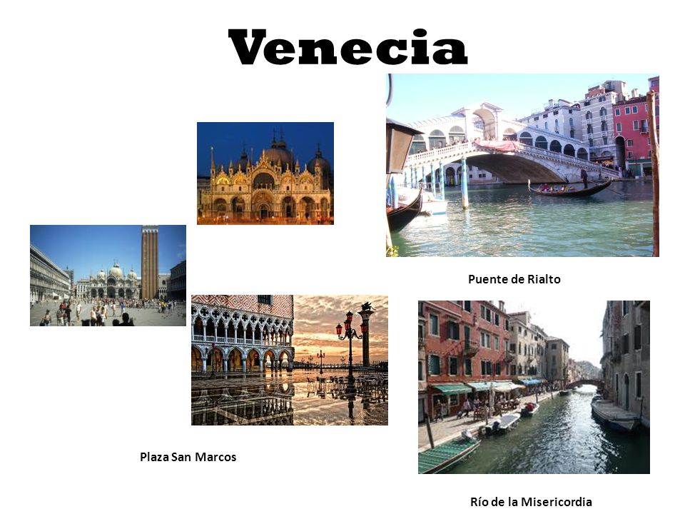 Venecia Puente de Rialto Plaza San Marcos Río de la Misericordia