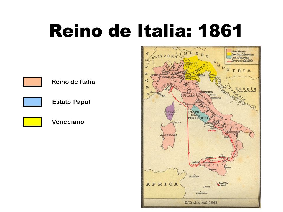 Reino de Italia: 1861 Reino de Italia Estato Papal Veneciano