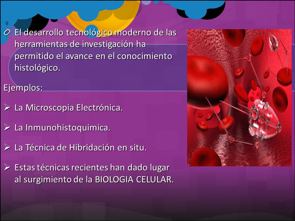 El desarrollo tecnológico moderno de las herramientas de investigación ha permitido el avance en el conocimiento histológico.