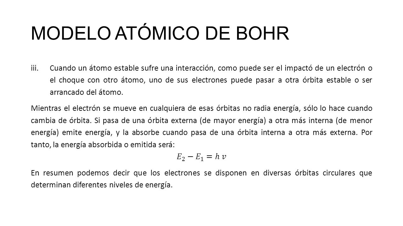 Modelo Atomico De Bohr Resumen Modelos Atómicos De Bohr