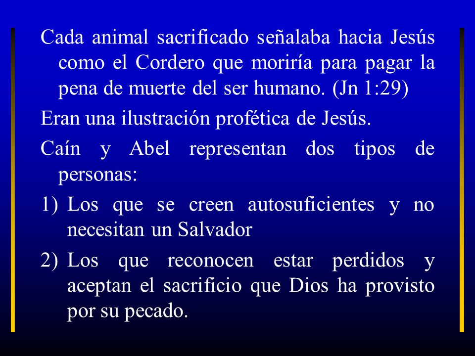 Cada animal sacrificado señalaba hacia Jesús como el Cordero que moriría para pagar la pena de muerte del ser humano. (Jn 1:29)