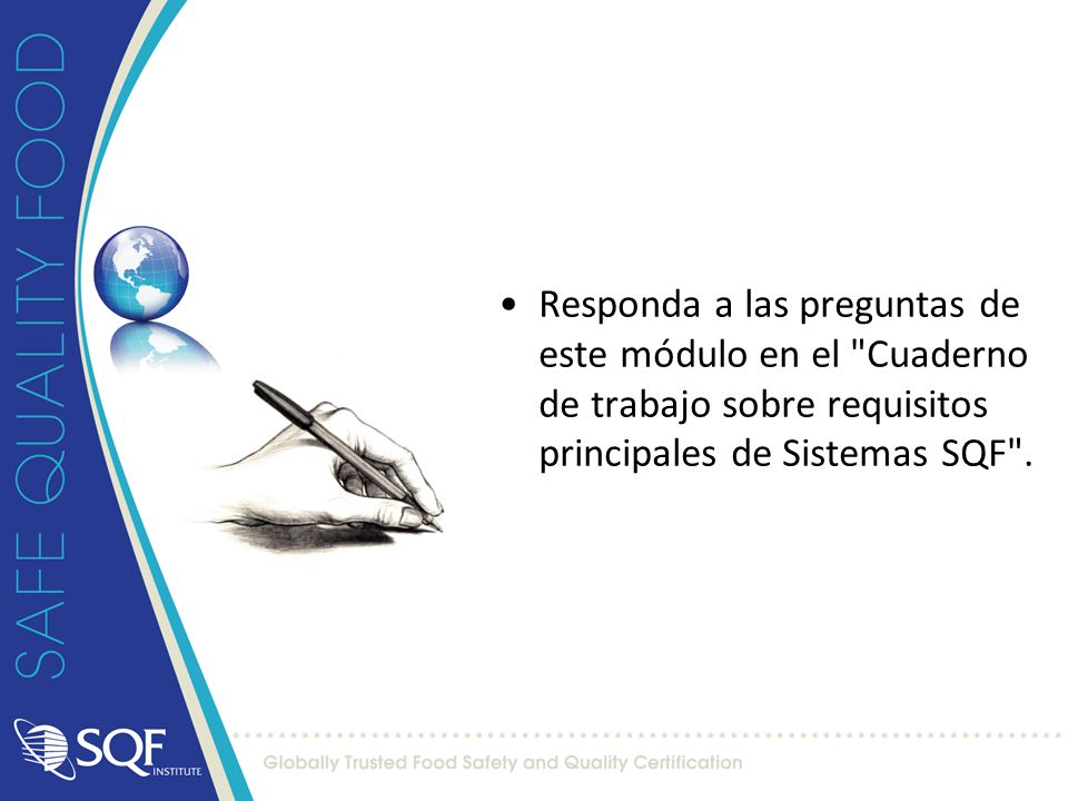 SQF Systems Training Course Trainer Guide Core Module