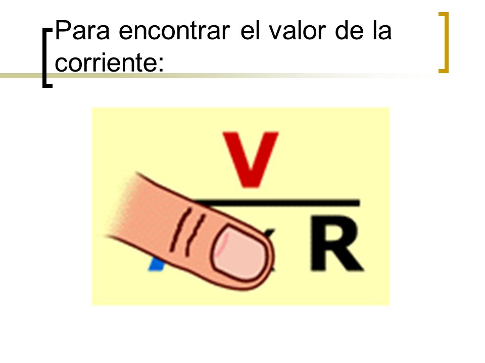 Para encontrar el valor de la corriente:
