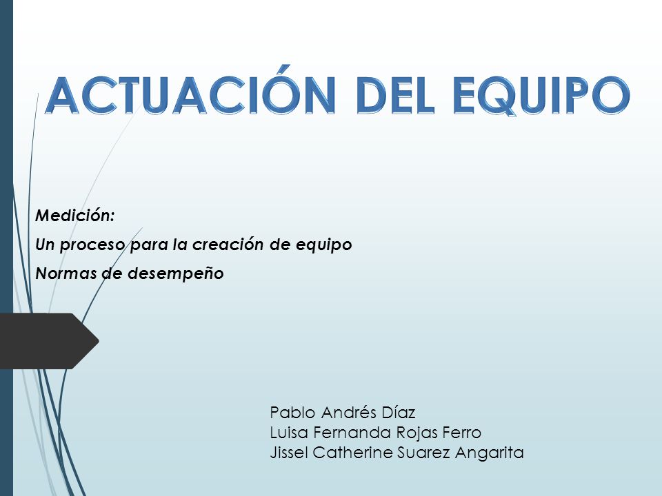 Medición: Un proceso para la creación de equipo Normas de desempeño