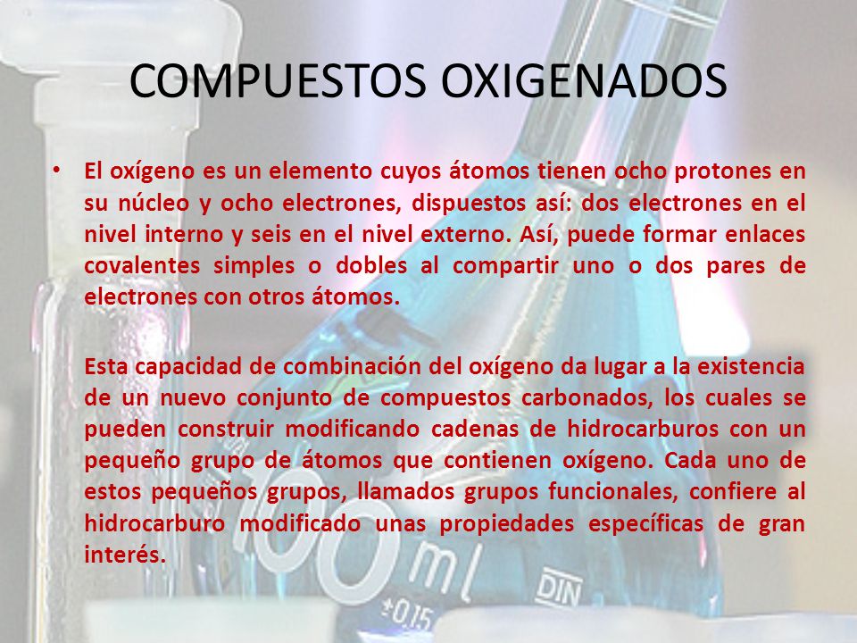 COMPUESTOS OXIGENADOS