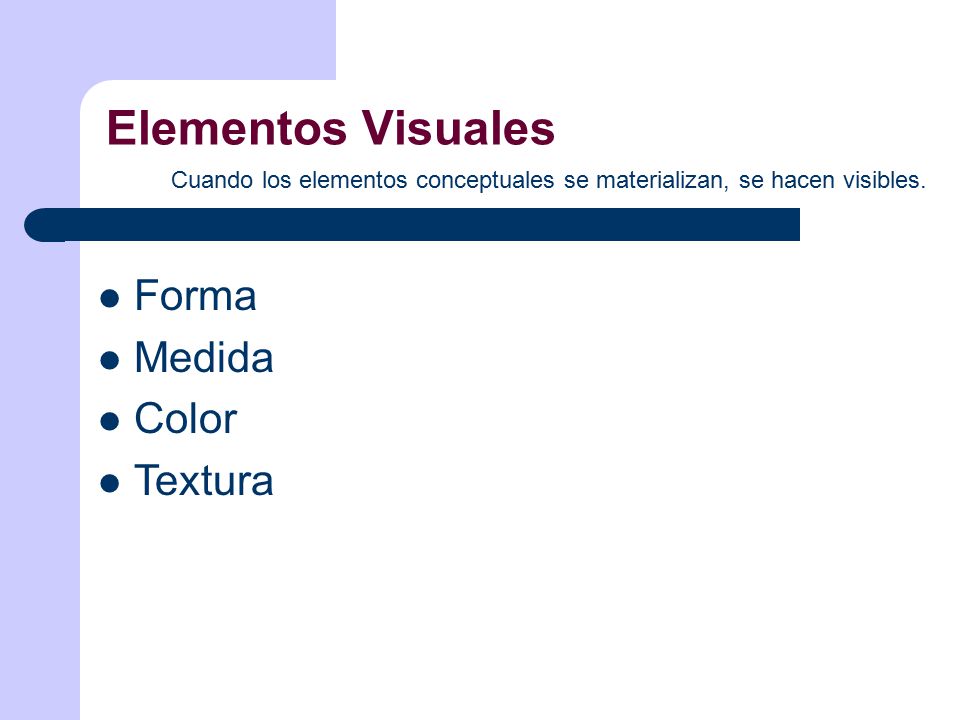 Elementos Visuales Forma Medida Color Textura