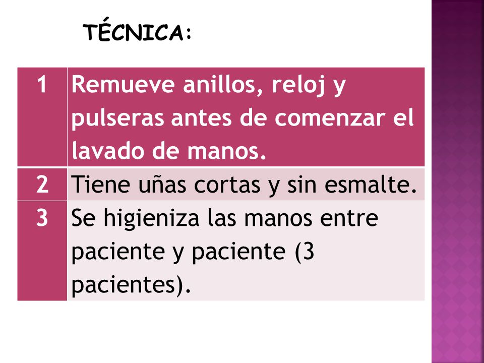 Tiene uñas cortas y sin esmalte. 3