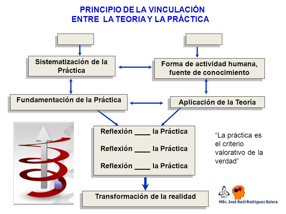 PRINCIPIO DE LA VINCULACIÓN ENTRE LA TEORIA Y LA PRÁCTICA