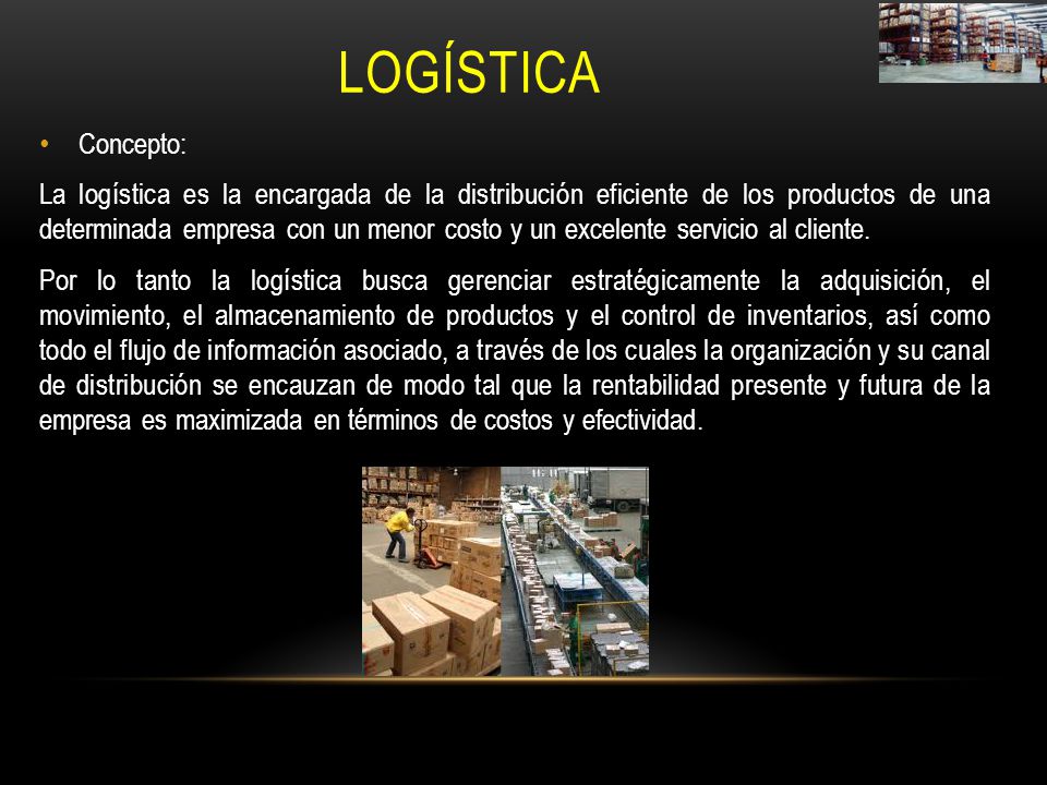 Logística Concepto: