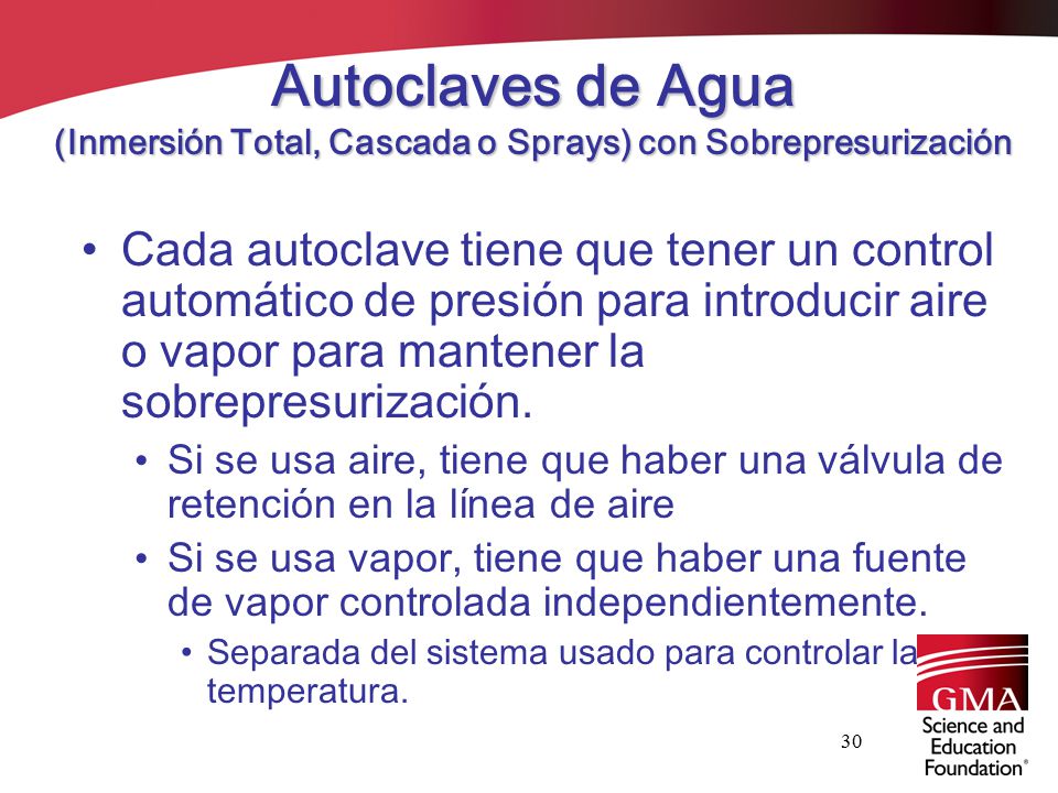 Autoclaves de Agua (Inmersión Total, Cascada o Sprays) con Sobrepresurización