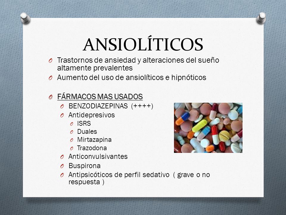 ANSIOLÍTICOS Trastornos de ansiedad y alteraciones del sueño altamente prevalentes. Aumento del uso de ansiolíticos e hipnóticos.