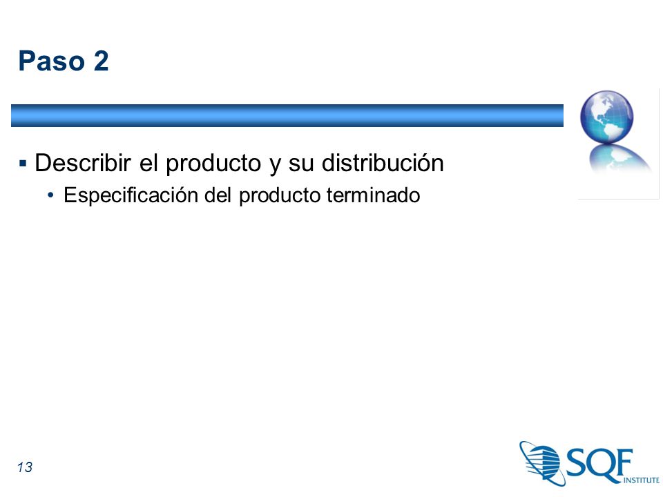 Paso 2 Describir el producto y su distribución