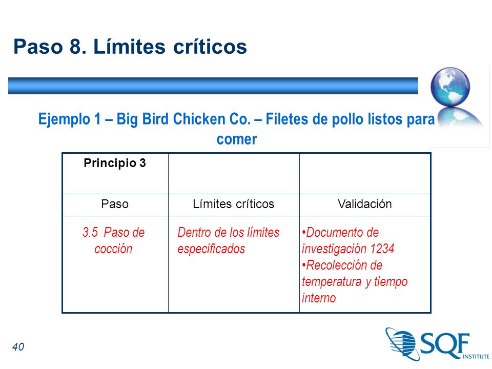 Ejemplo 1 – Big Bird Chicken Co. – Filetes de pollo listos para comer
