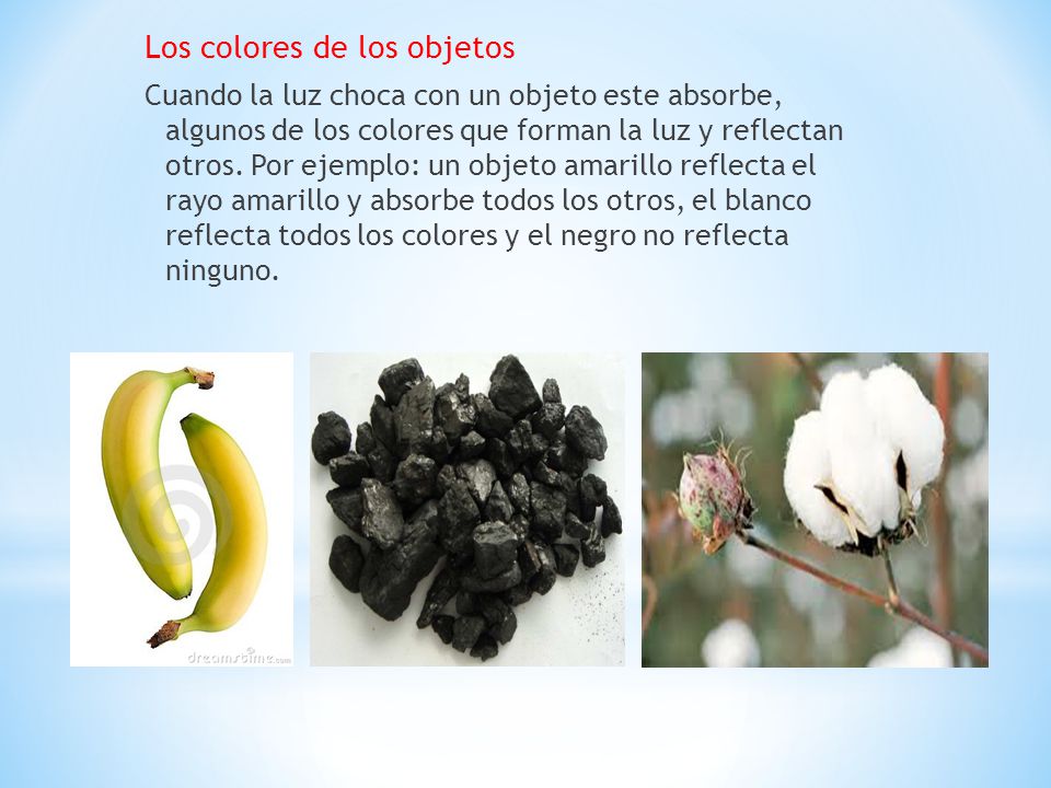 Los colores de los objetos