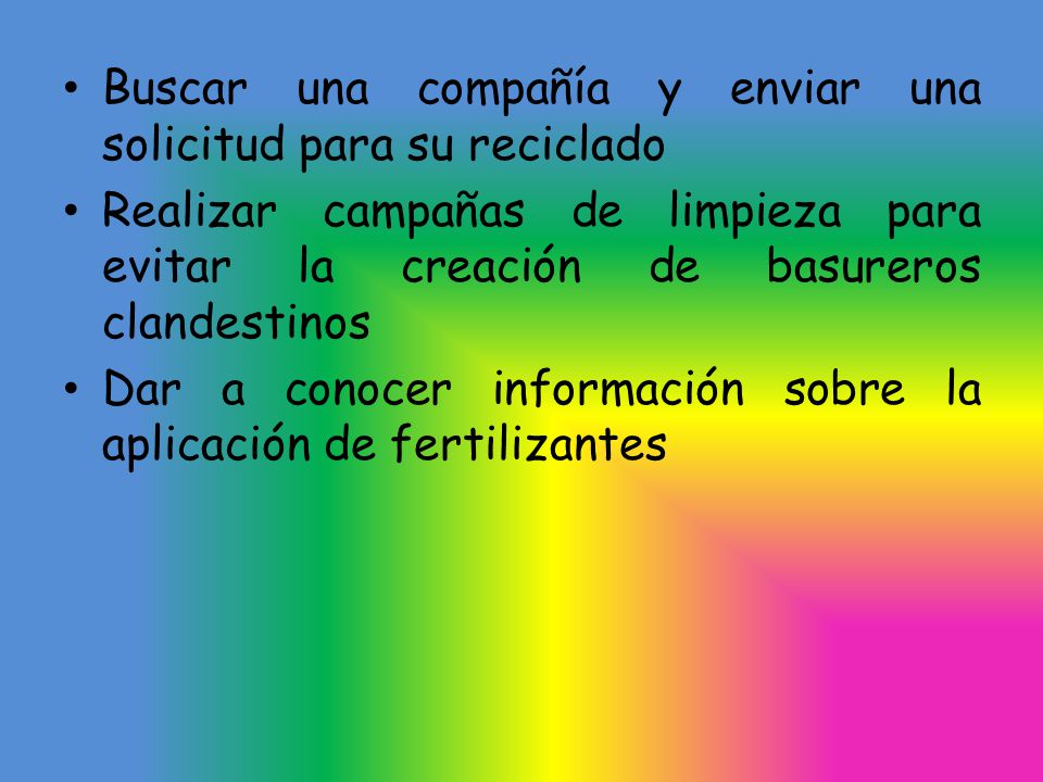 Buscar una compañía y enviar una solicitud para su reciclado