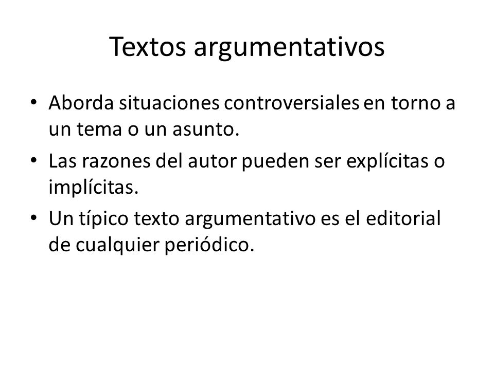 Textos argumentativos