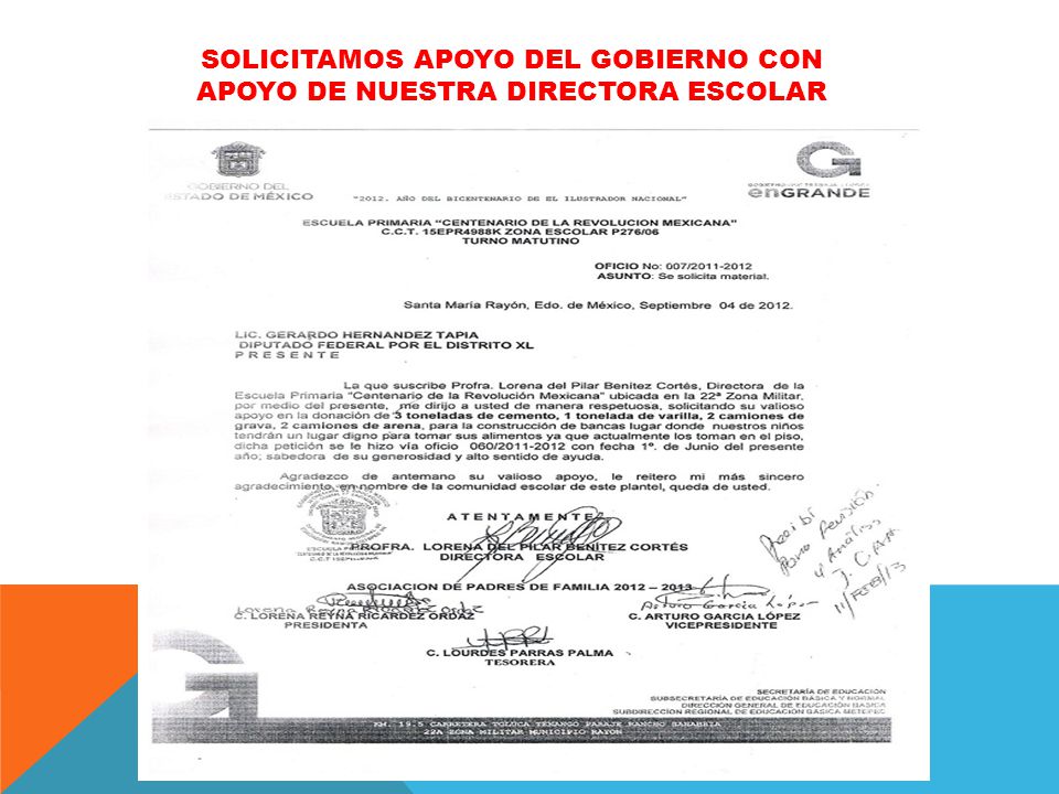 SOLICITAMOS APOYO DEL GOBIERNO CON APOYO DE NUESTRA DIRECTORA ESCOLAR