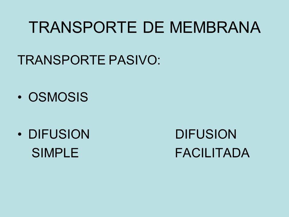 TRANSPORTE DE MEMBRANA
