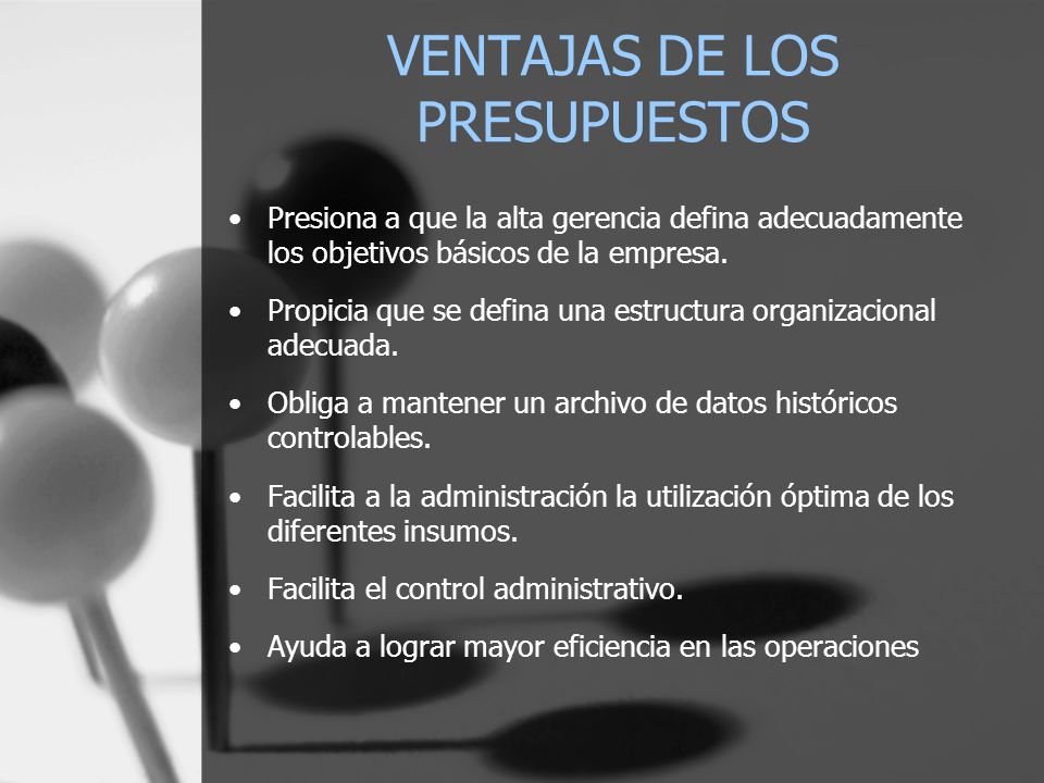VENTAJAS DE LOS PRESUPUESTOS