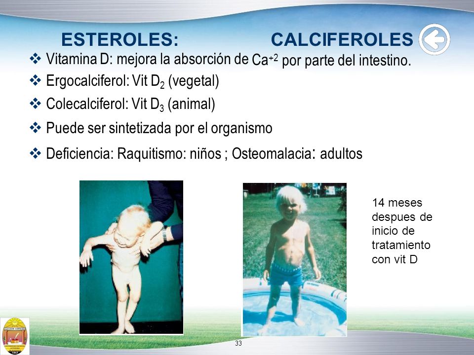 Ca+2 ESTEROLES: CALCIFEROLES  Vitamina D: mejora la absorción de