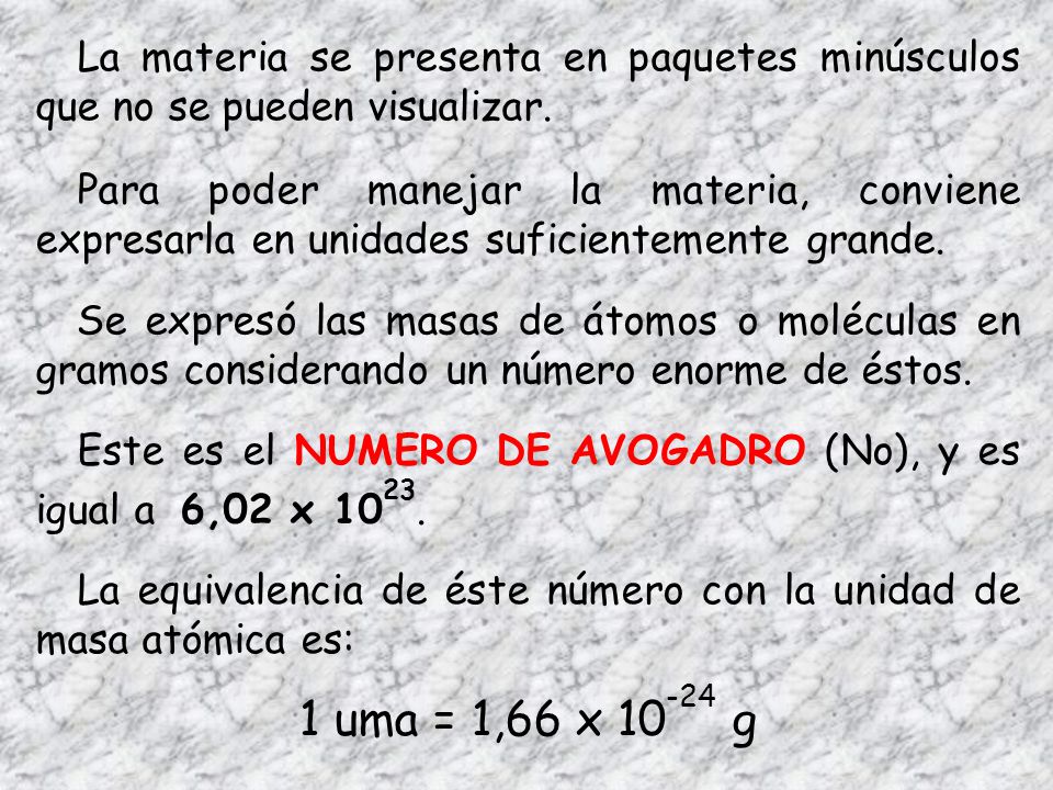 La materia se presenta en paquetes minúsculos que no se pueden visualizar.