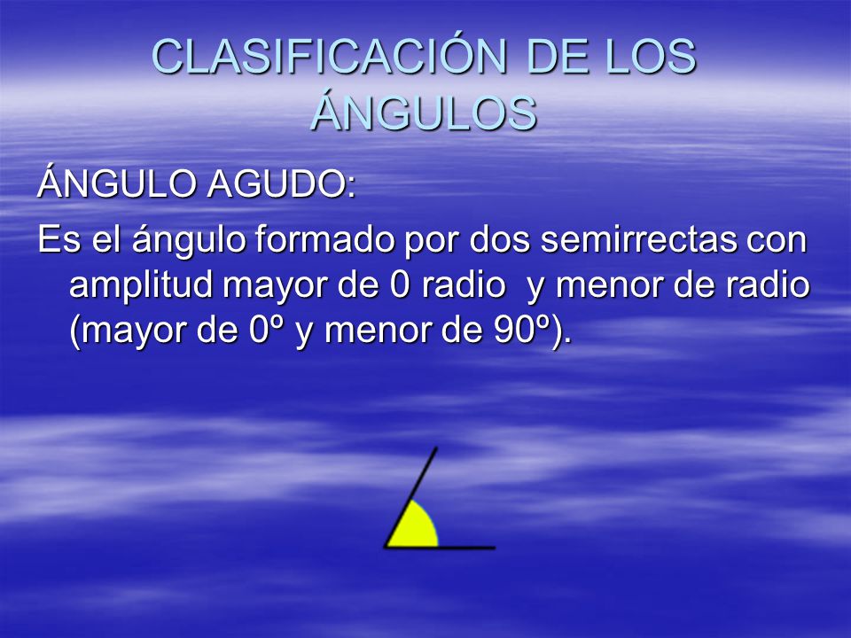 CLASIFICACIÓN DE LOS ÁNGULOS