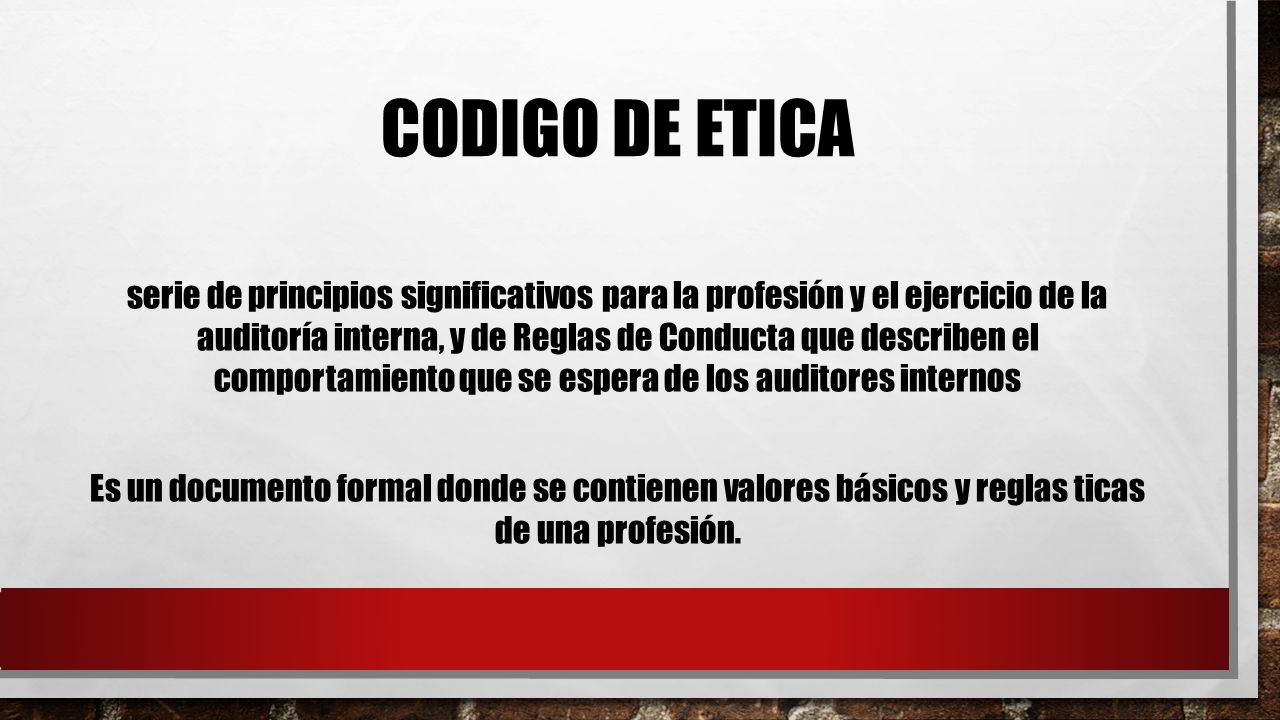 CODIGO DE ETICA