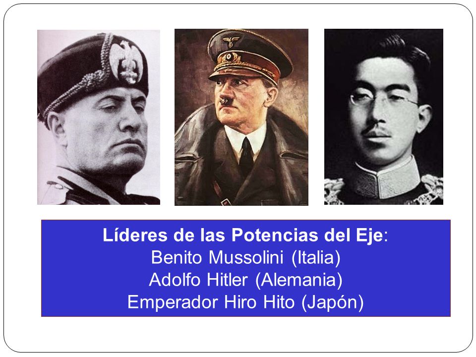 Líderes de las Potencias del Eje: Benito Mussolini (Italia)
