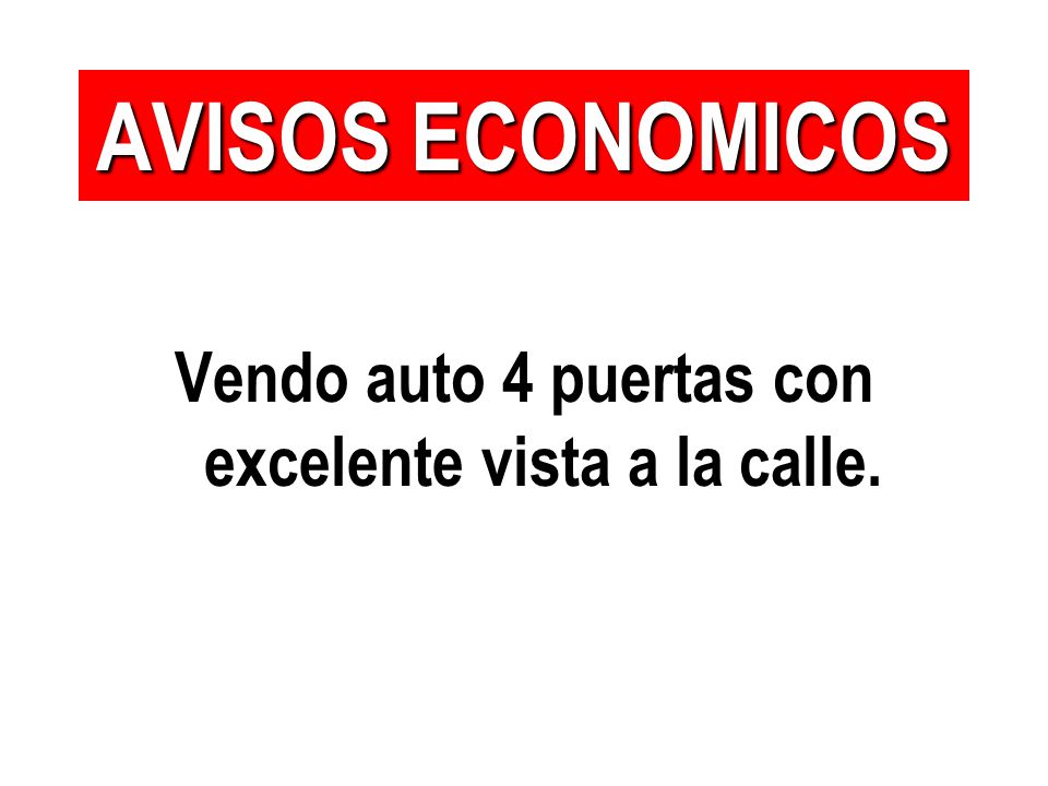 Vendo auto 4 puertas con excelente vista a la calle.