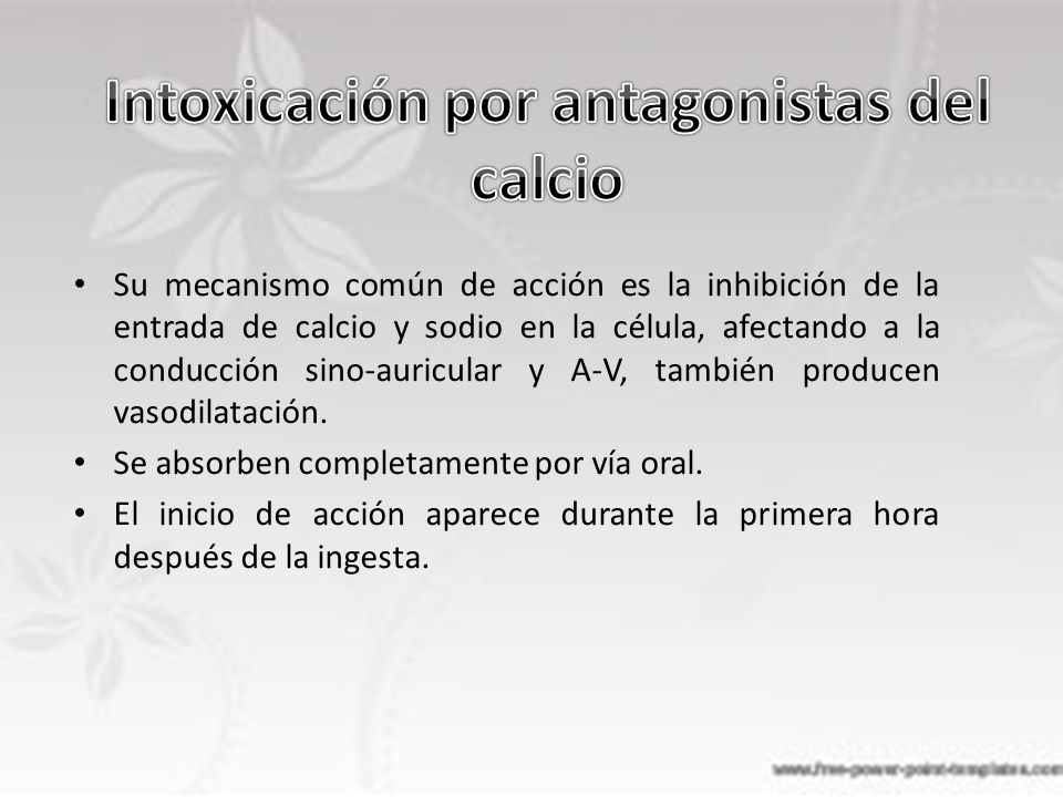 Intoxicación por antagonistas del calcio