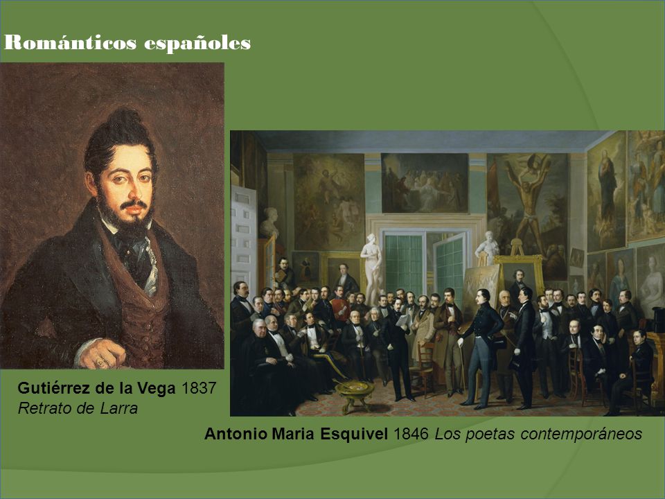 Románticos españoles Gutiérrez de la Vega 1837 Retrato de Larra
