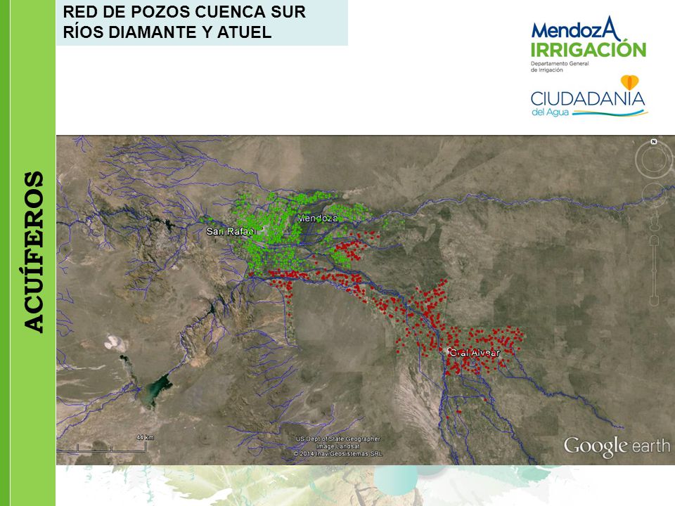 ACUÍFEROS RED DE POZOS CUENCA SUR RÍOS DIAMANTE Y ATUEL