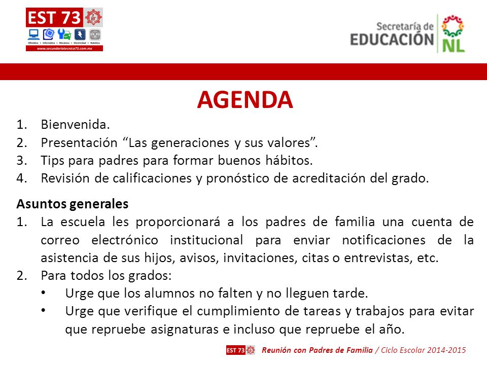 AGENDA Bienvenida. Presentación Las generaciones y sus valores .