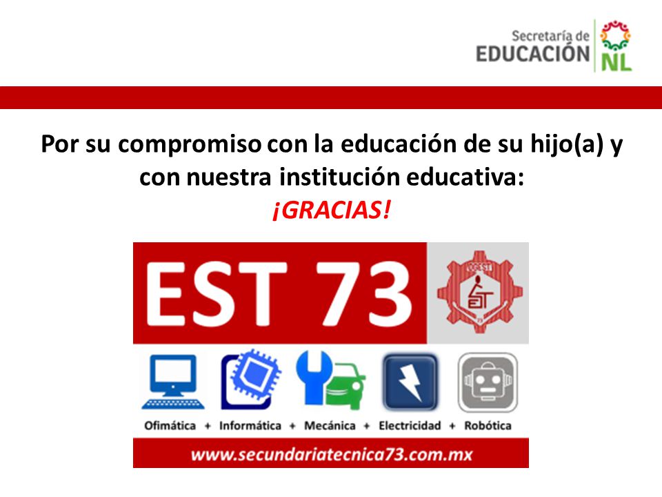 Por su compromiso con la educación de su hijo(a) y con nuestra institución educativa: