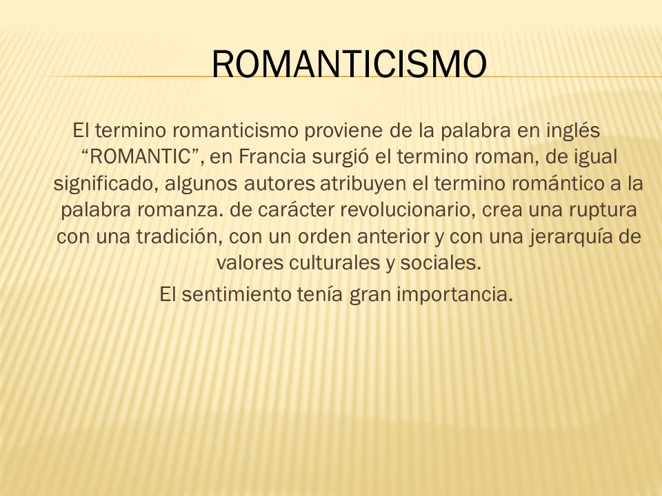 ROMANTICISMO
