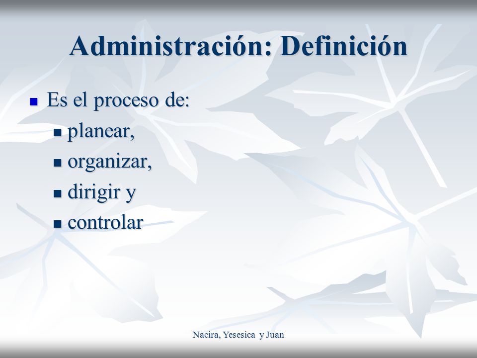 Administración: Definición