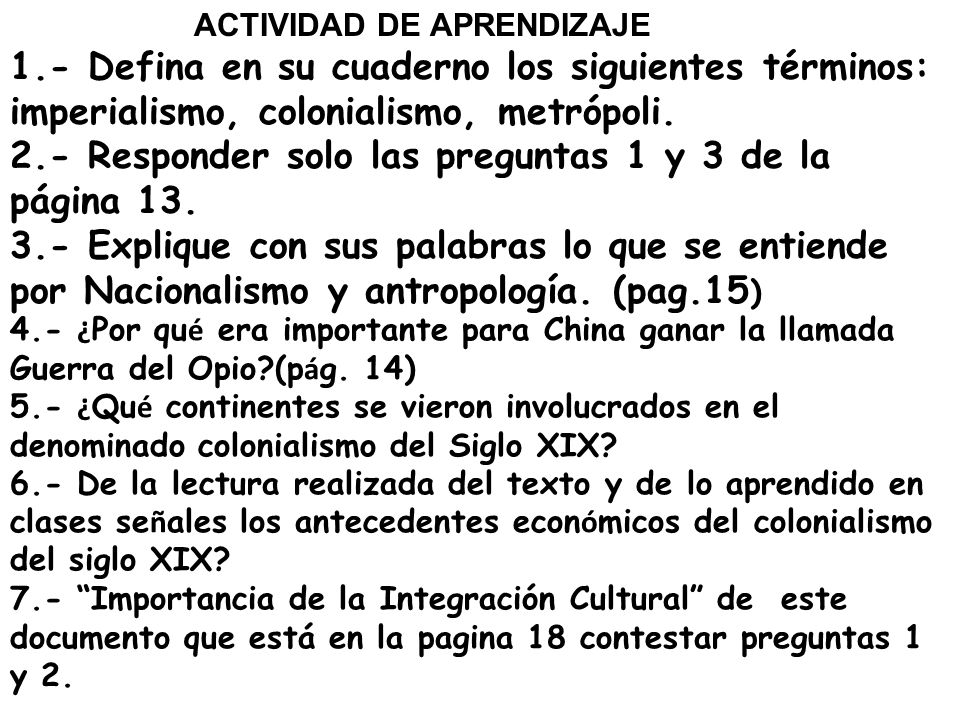 2.- Responder solo las preguntas 1 y 3 de la página 13.