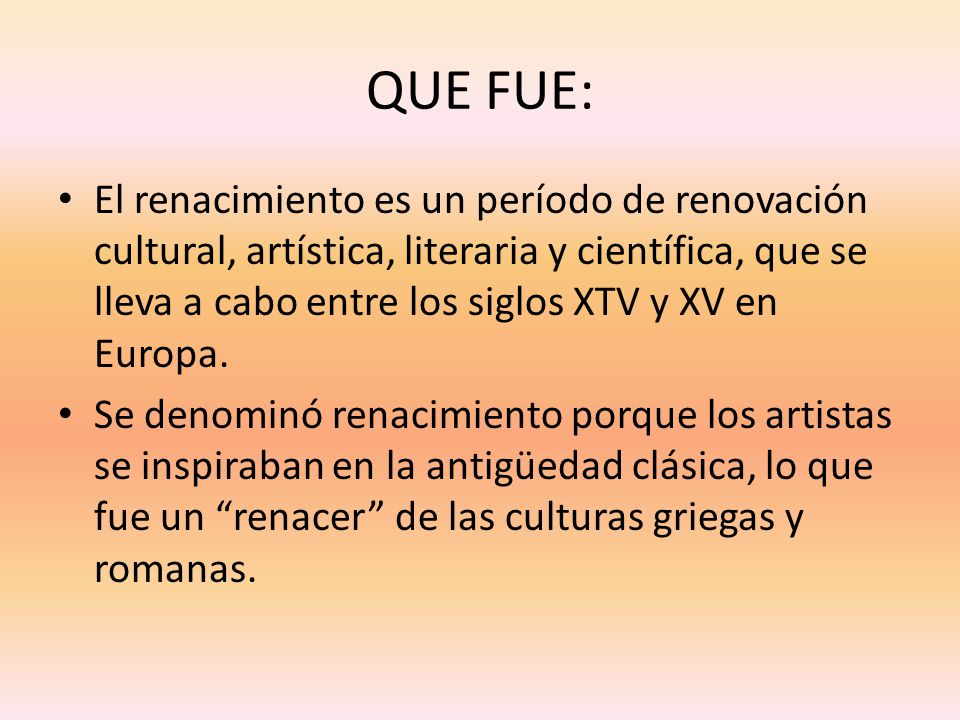 QUE FUE: