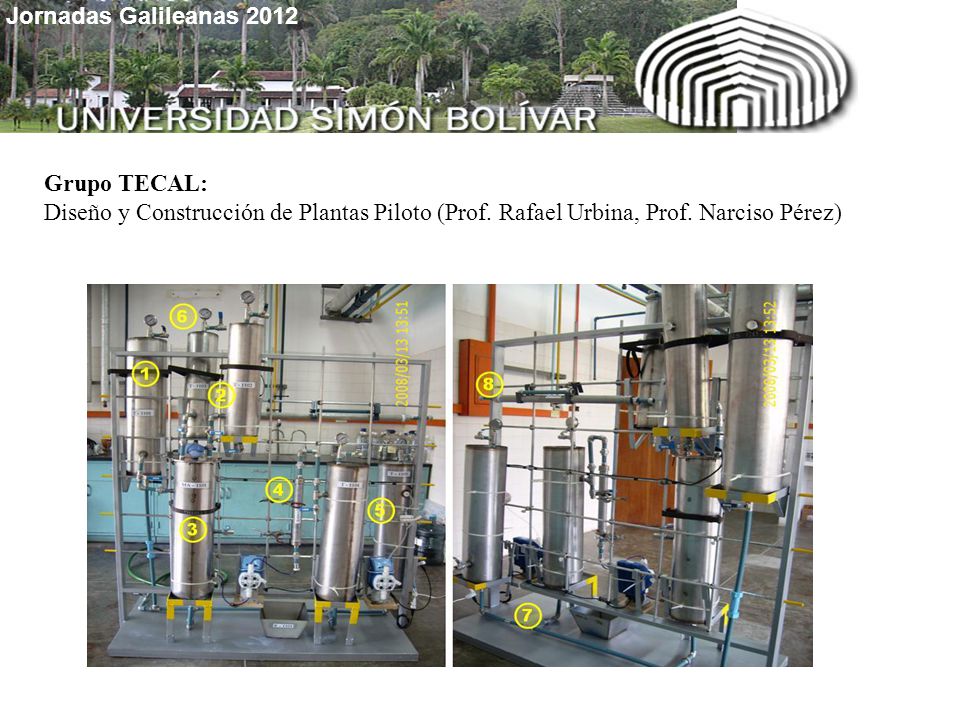 Grupo TECAL: Diseño y Construcción de Plantas Piloto (Prof. Rafael Urbina, Prof. Narciso Pérez)