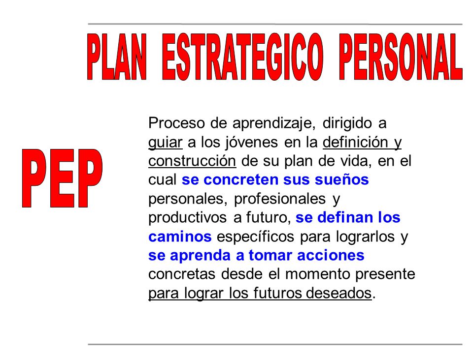 PLAN ESTRATEGICO PERSONAL