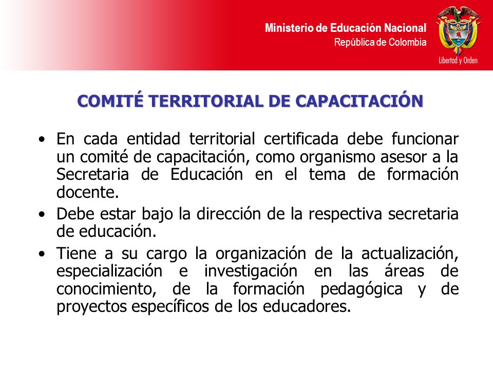 COMITÉ TERRITORIAL DE CAPACITACIÓN