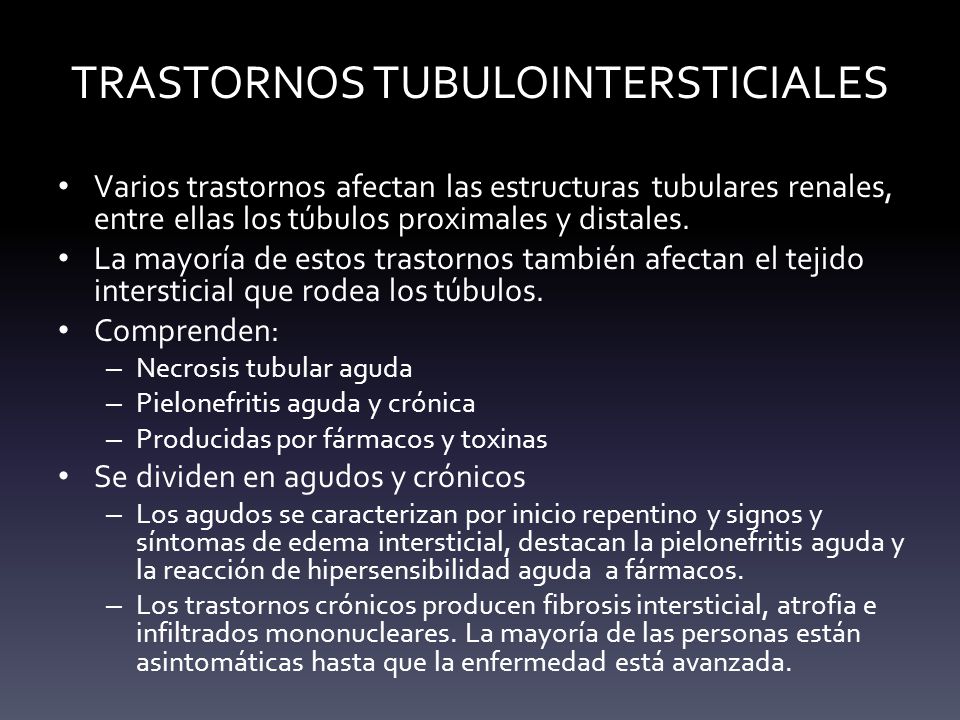 TRASTORNOS TUBULOINTERSTICIALES