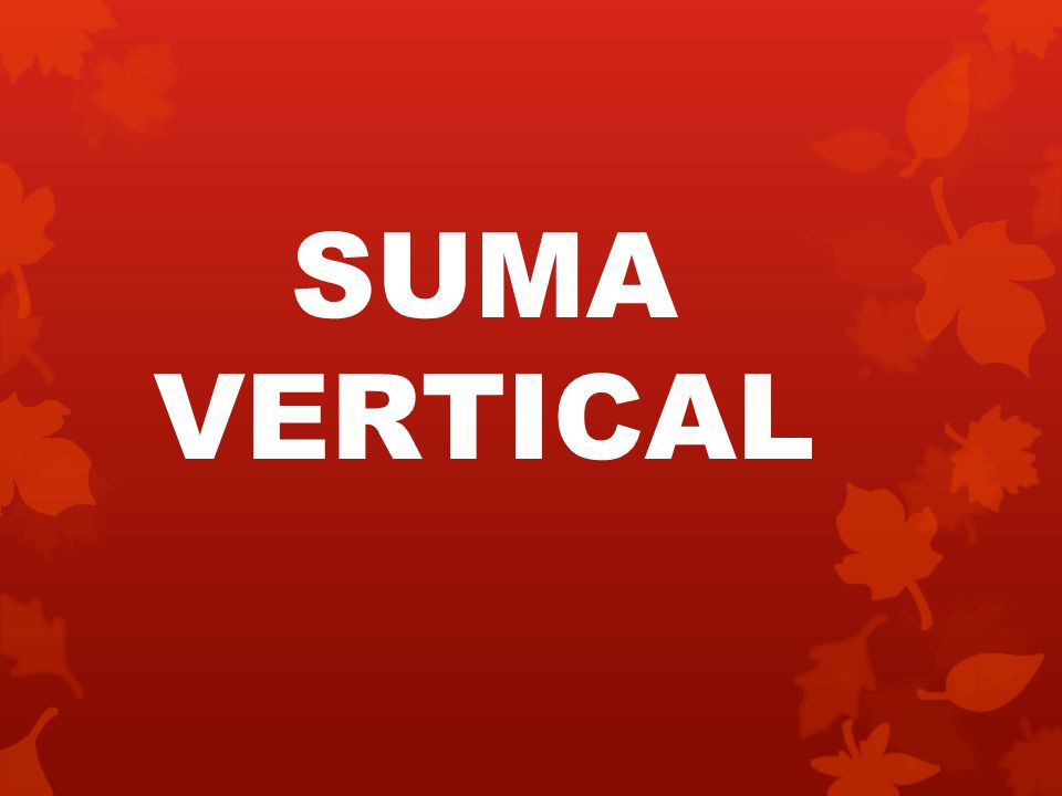 SUMA VERTICAL