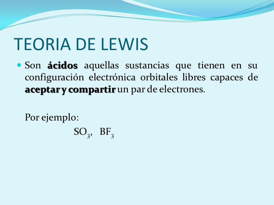 TEORIA DE LEWIS