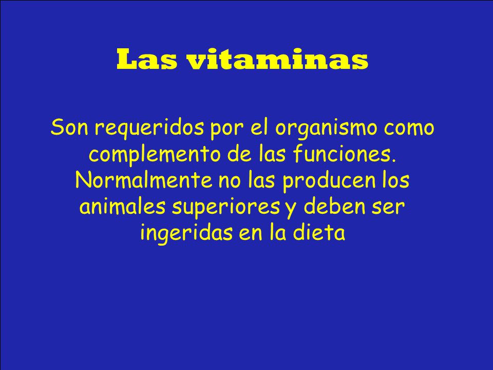 Las vitaminas